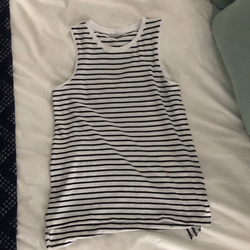 Zara black and white tank